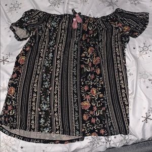 of the shoulder shirt by art class in target,